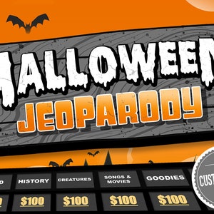 Jogo de perguntas e respostas do Halloween JeoParody Powerpoint - compatível com Mac e PC