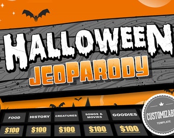 Halloween JeoParody Trivia Powerpoint Game - Mac and PC Compatible