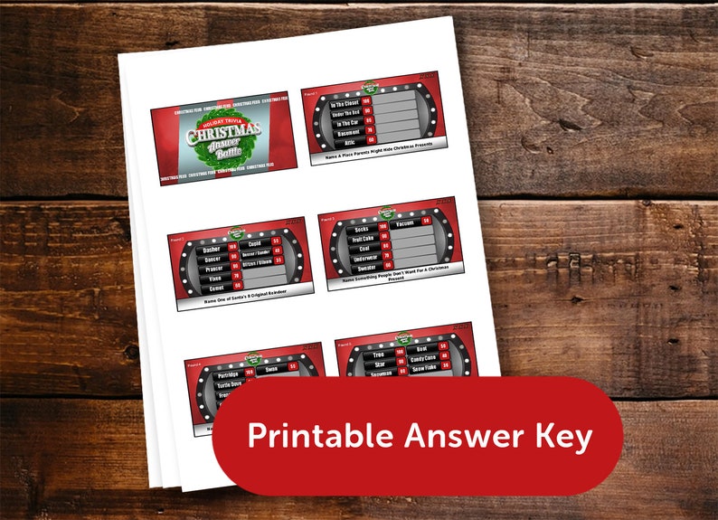 Holiday Answer Battle with Scoreboard Trivia Powerpoint Game image 9