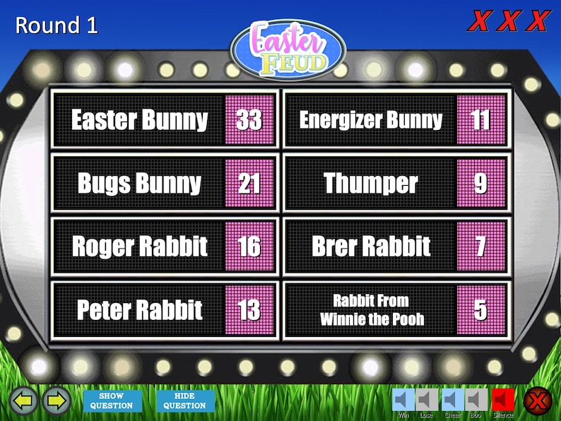 Trivia Games Family Feud Trivia Powerpoint Game Spring Break Mac PC and iPad Compatible Fun Game Easter Feud