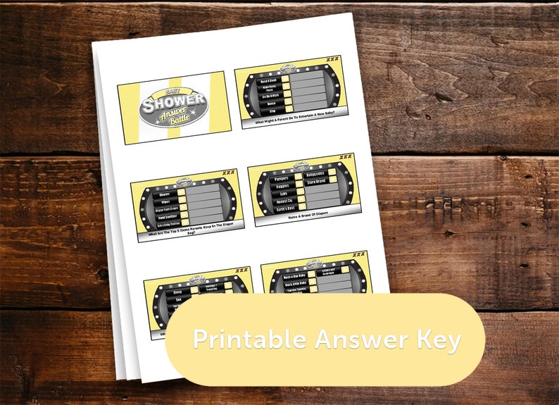 Virtual Baby Shower Game Answer Battle Gender Neutral Etsy