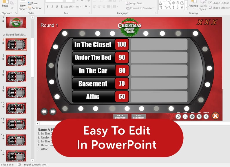 Holiday Answer Battle with Scoreboard Trivia Powerpoint Game Mac PC and iPad Compatible Fun Christmas Game Holiday Trivia Games image 4