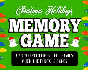 Christmas MEMORY Game - Virtual Game Photographic Memory Game PC MAC iPAD fun family classroom game zoom classroom