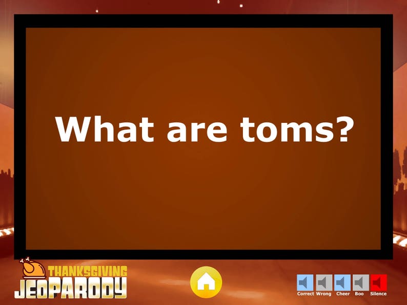 Thanksgiving JeoParody with Scoreboard Trivia Fun PowerPoint Game Mac, PC, and iPad Compatible image 4