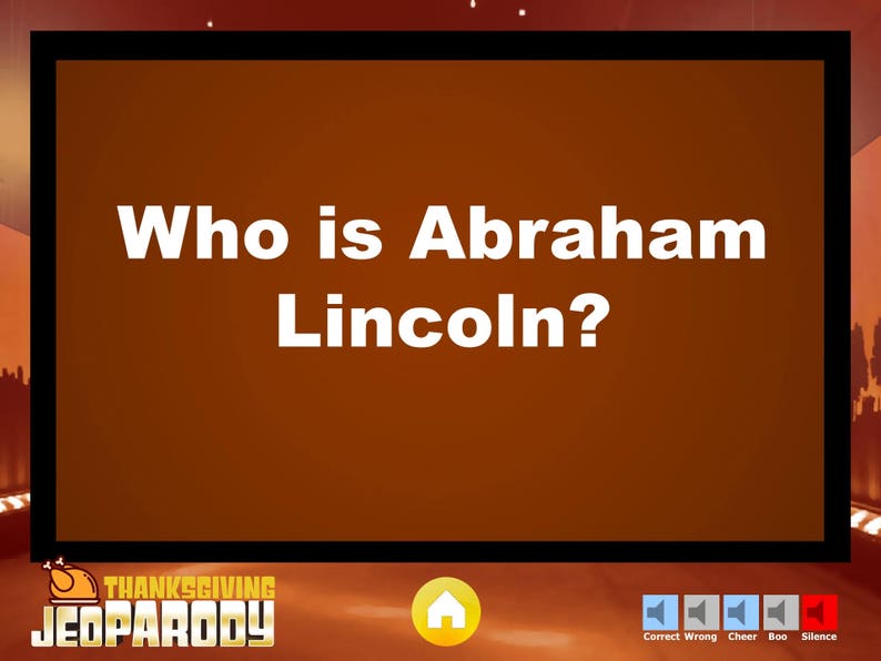 Thanksgiving JeoParody with Scoreboard Trivia Fun PowerPoint Game Mac, PC, and iPad Compatible image 8