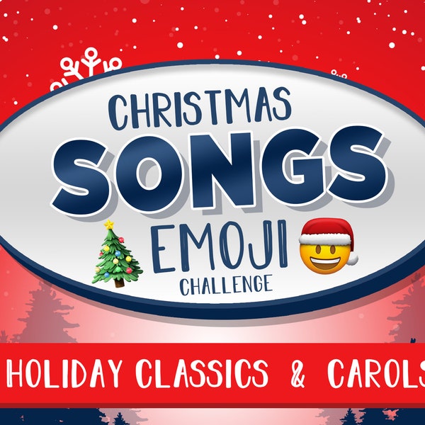 Christmas SONGS - EMOJI Challenge with Scoreboard - Mac PC iPad - Fun Christmas Game - Holiday Trivia Games Zoom Skype Teams Carols Hymns