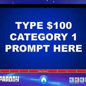 Virtual Party Game Customizable JeoParody Powerpoint Template PC Mac and iPad compatible Fun Game image 3