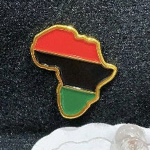Africa Lapel Pin | RBG Africa Garvey Flag Button | Pan African Flag Lapel Pin