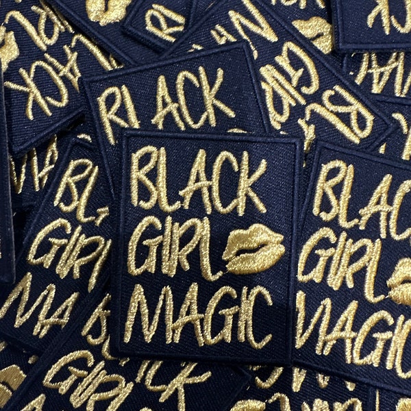 Black Girl Magic Iron-On Patch - Empowering Melanin Badge for Black Women