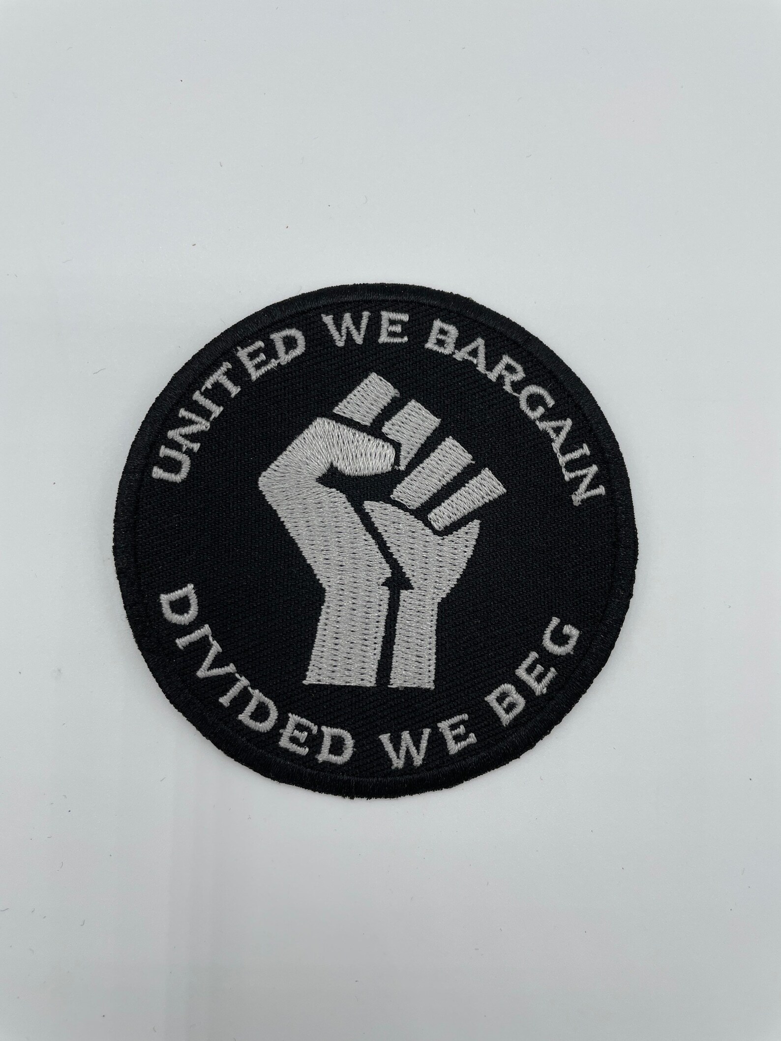 United We Bargain Divided We Beg Patch Etsy