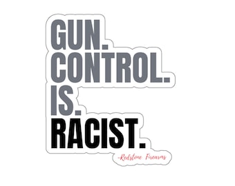 5-Pack Gun Control Stickers - Social Justice Anti-Racism Decals, Variety Sizes, Durable Vinyl, Glossy Finish, Not Waterproof