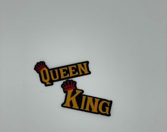 King & Queen emboridered iron on patch