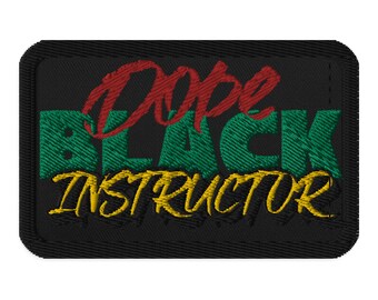 Firearms Instructor Embroidered Iron On, Sew On Patch | Dope Black Firearms Instructor Morale Patch