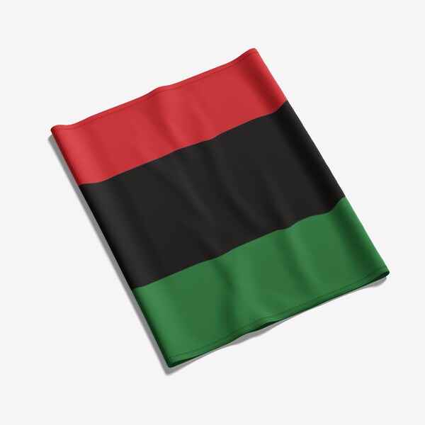 Red, Black, Green  Pan-African Flag Garvey Bandana, Cultural Headwear, Garvey Flag Bandana, Cultural Fashion Accessory