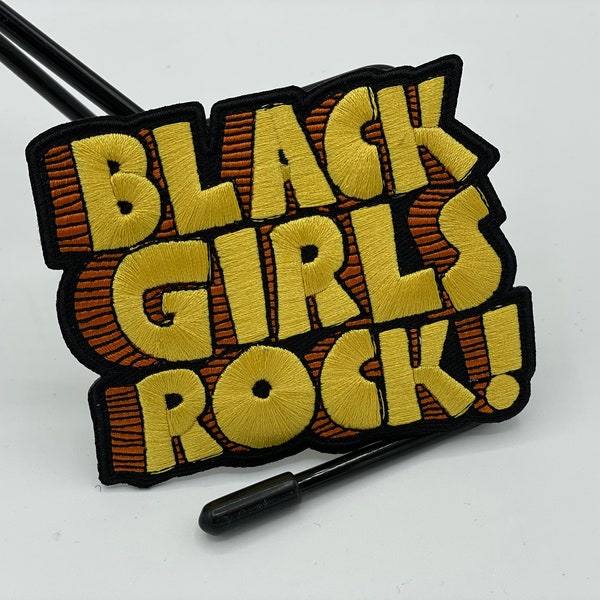 Black Girls Rock Embroidered Iron On Patch | Pro Black Empowerment Patch