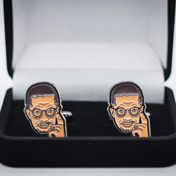 Malcolm X Gift, Groomsmen Gift Malcolm X Gear, Black History Cufflinks, Black History Clothing, Malcolm X Apparel Accessories