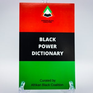 Black Power Dictionary | Pro Black Vocabulary Definition Book | Black Cultural Terminology | Children's Pro Black Educational Book