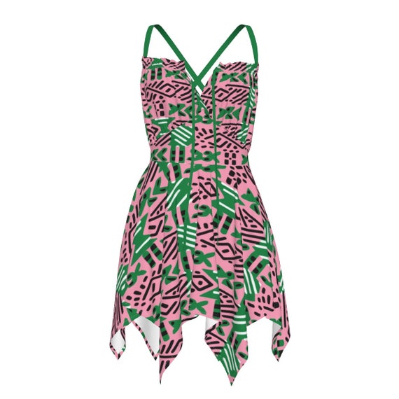 Pink and green aka dress deals