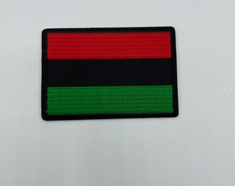 Red, Black, Green Embroidered Iron on Patch | (RBG) Garvey Patch | Black Empowerment Patch