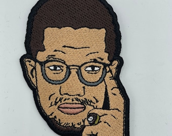 Malcolm X Iron On Patch, Cilvil Rights Leader Embroidered Morale Patch, Black Panther Black Power Patch