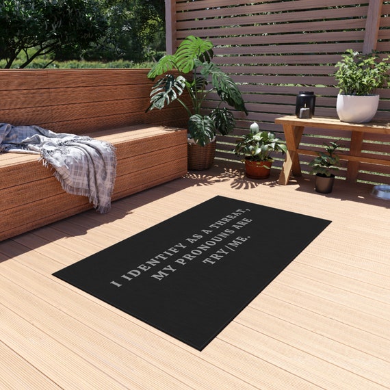 Try/me identify as a Threat Outdoor Rug, Front Door Mat 10 Color