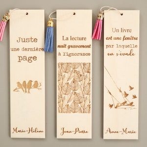 Wooden bookmark quote and first name, Baptism communion guest gift, Mother's Day, fathers grandma, godfather godmother