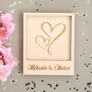 Affichette carte en bois Mains enlacées à graver avec prénoms Cadeau couple St Valentin Anniversaire mariage image 8