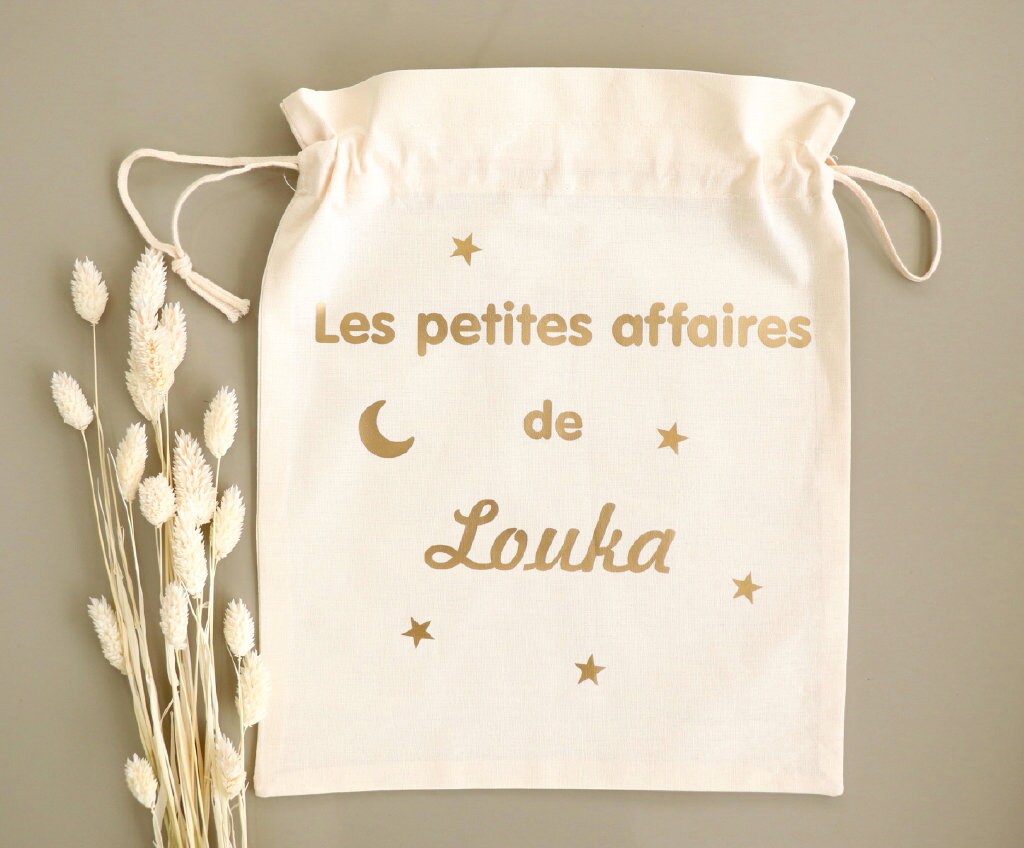 Pochon Sac Les Petites Affaires de Personnalisable Lune Étoiles