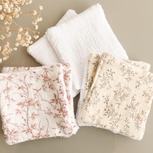 Spugna di cotone lavabile, spugna di bambù con stampa floreale, a pois o Liberty, riutilizzabile, struccante, per la cura del bambino