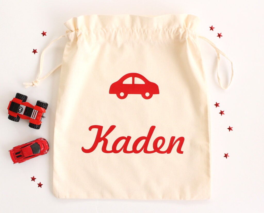 Pochon Sac Voiture Personnalisable Cadeau Naissance Anniversaire Garçon