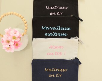 „Danke Lehrerin Nanny Atsem“ anpassbares Federmäppchen, Lehrergeschenk, Geschenk zum Jahresende, Nanny Atsem