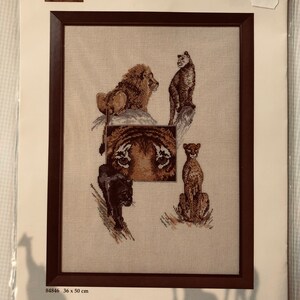 Oehlenschlager Nr. 84846 De store Katte Lejon Leijona Lion Lion Raubkatz, Vintage Cross Stitch