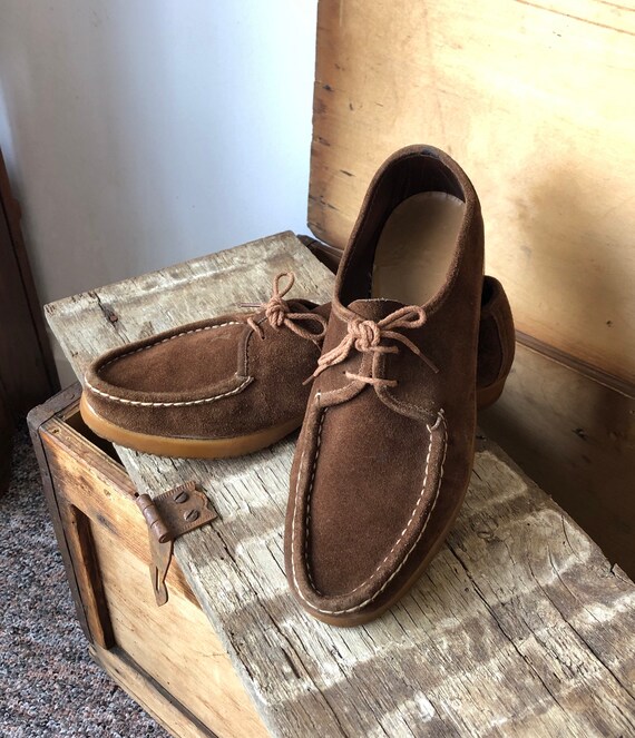 Beautiful light brown suede ladies loafer shoes