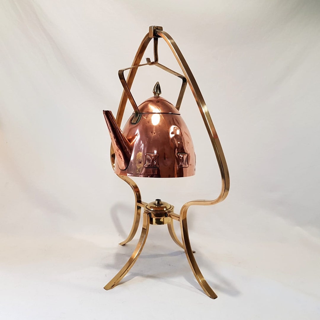 Rare Antique WMF Copper and Brass Kettle and Spirit Heater, Germany