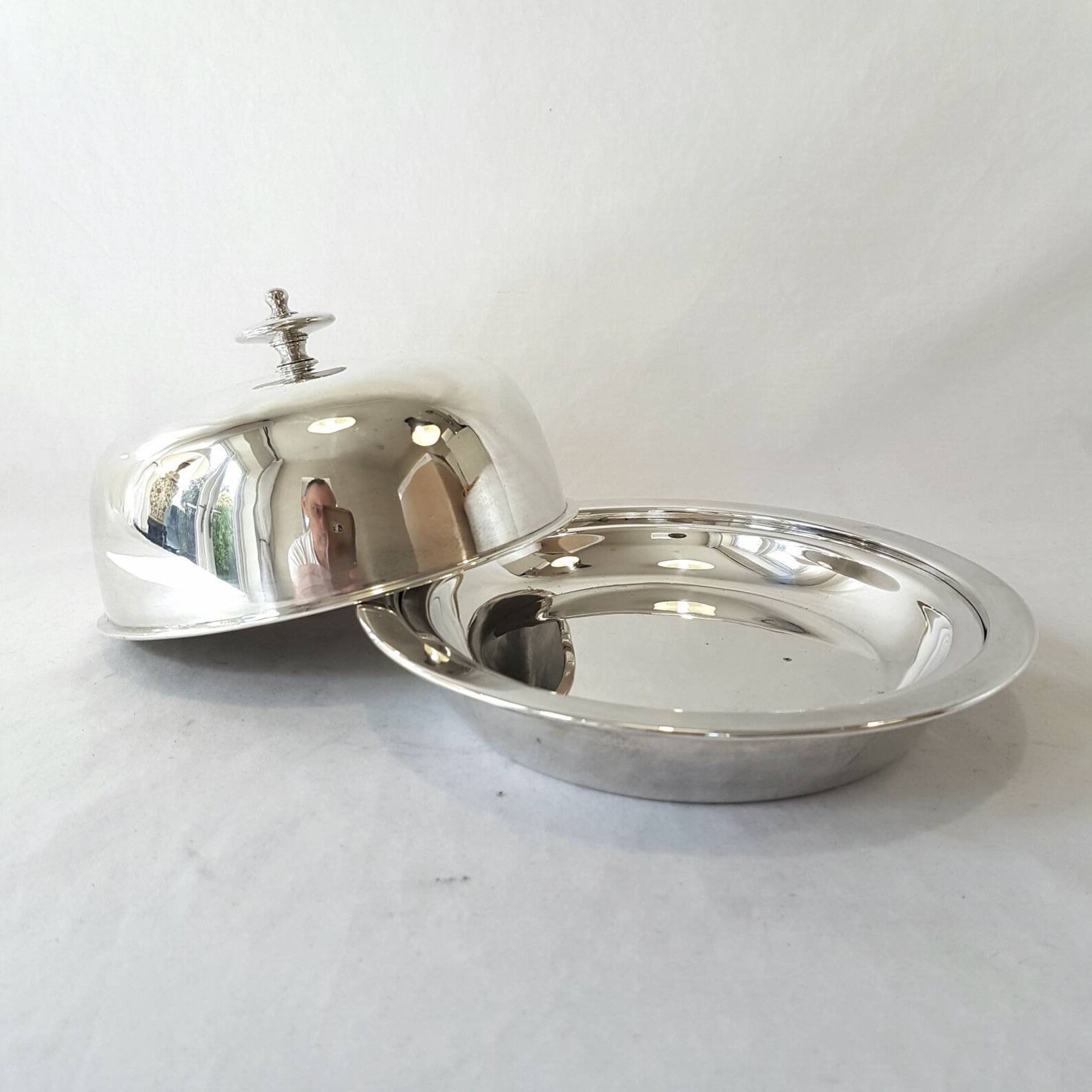 Antique Silver Plate Muffin Dish Etsy