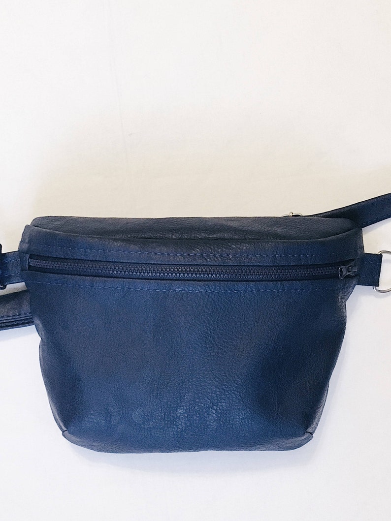 Blue Waist-bag ECO-leather Vegan leather Woman backpack FREE SHIPPING Blue