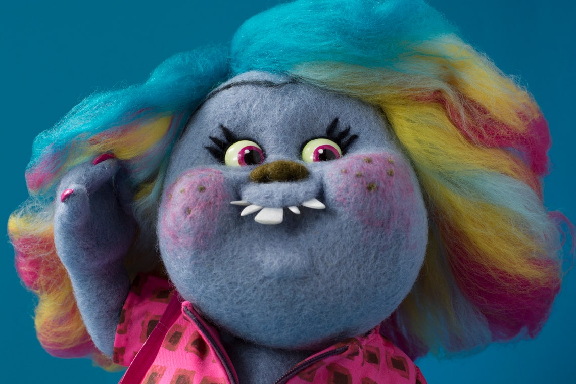 Trolls wool toyLady glitter sparklesBridgetCartoon Etsy
