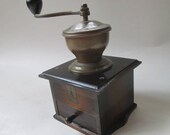 Vintage Coffee Mill Coffee Grinder French Kitchen Decor Rustic Antique Coffee Grinder Rustic Home Decor Cofee Mill with Drawer