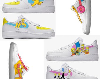 Custom Simpsons Nike Air Force 1 Etsy Custom Simpsons Nike Air Force 1 Etsy