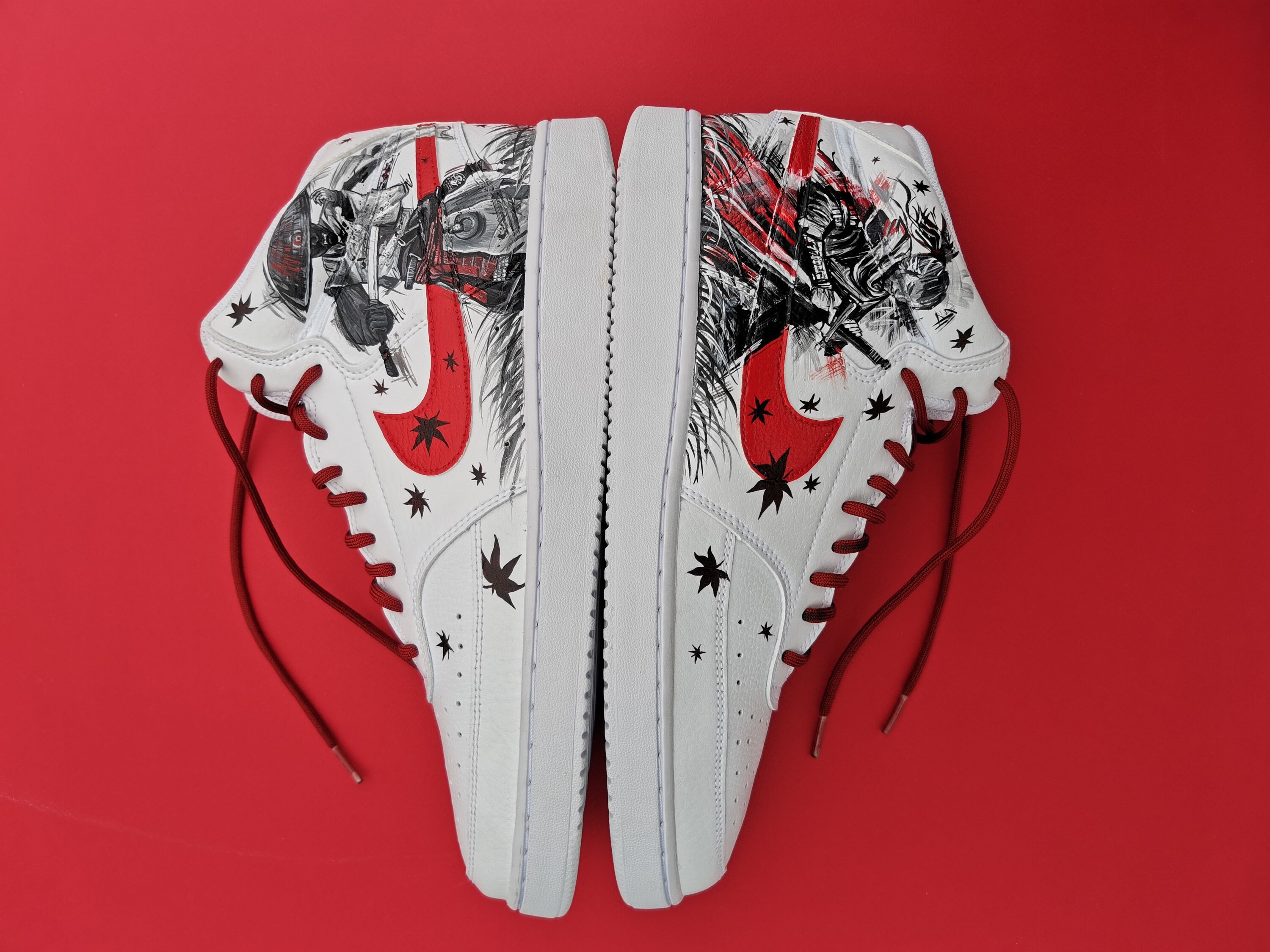 Custom Sneakers Nike Air Force 1 Mid samurai | Etsy