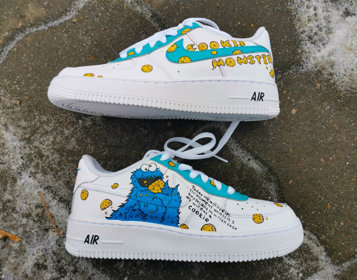custom air force 1 cookie monster