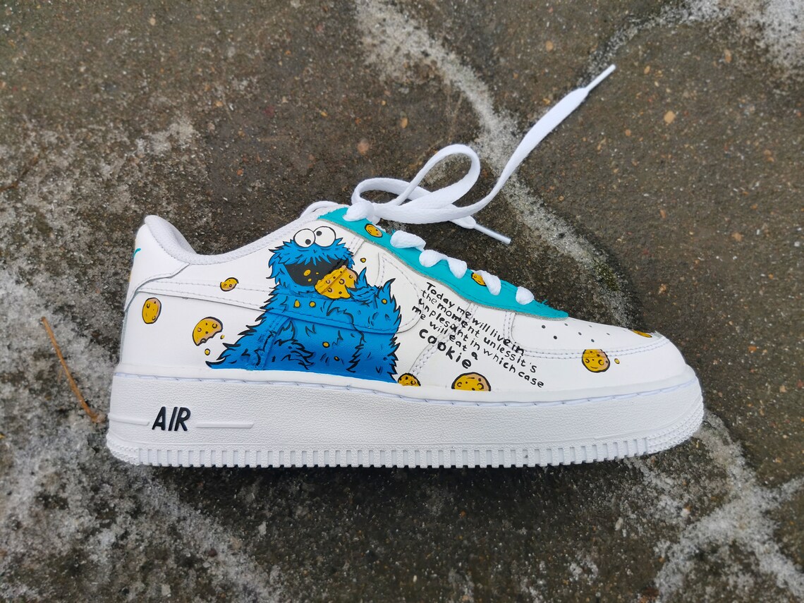custom air force 1 cookie monster