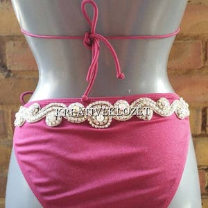 Red Bespoke Bling Bikini Costume image 2