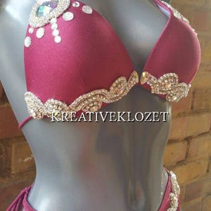 Red Bespoke Bling Bikini Costume image 4