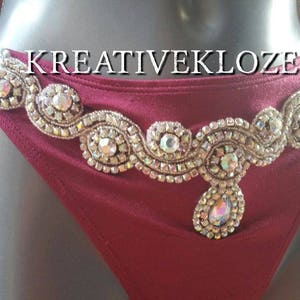 Red Bespoke Bling Bikini Costume image 3