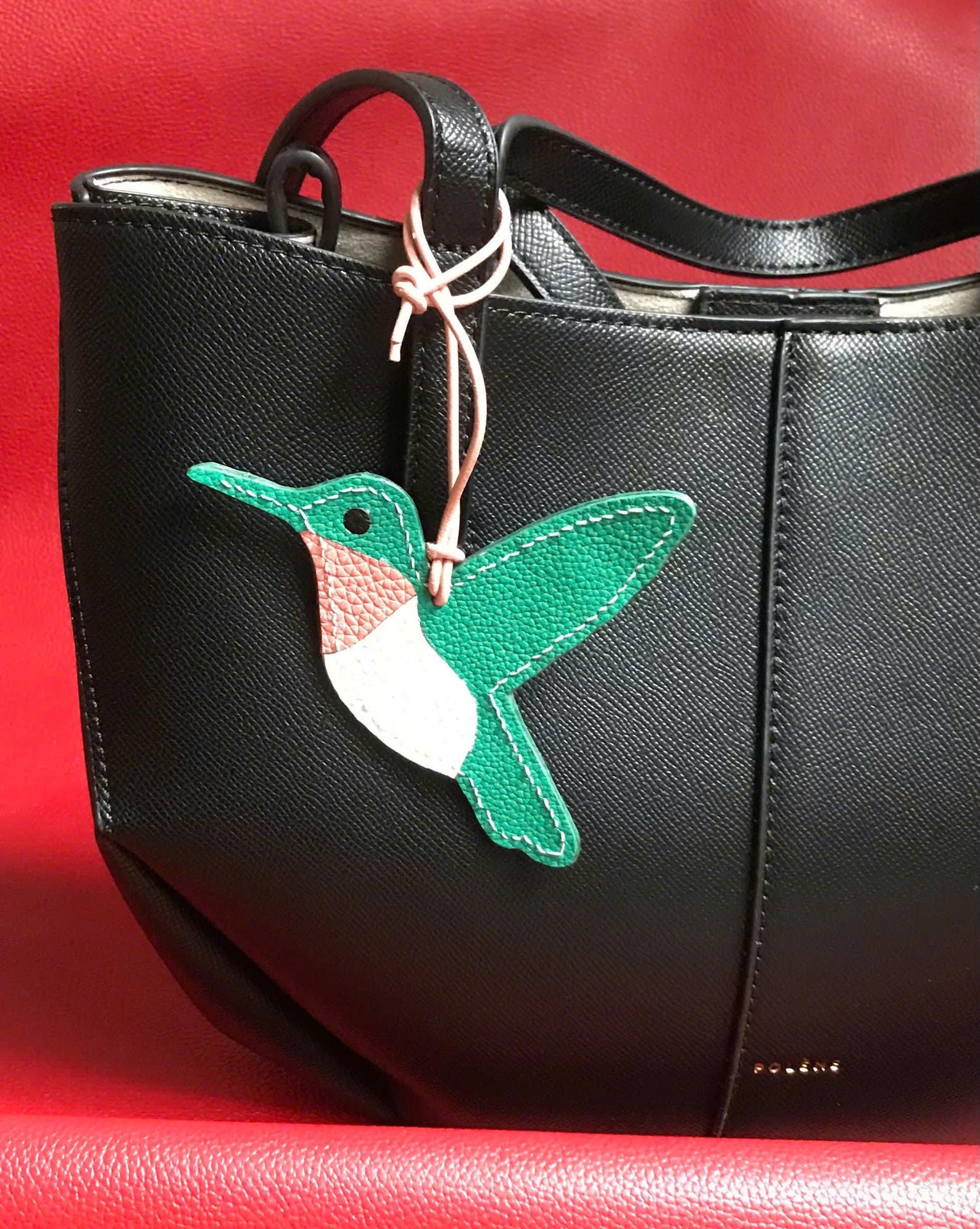 Humming Bird Bag Charm, Leather Bird Bag Charm, Handmade Mothers Day ...