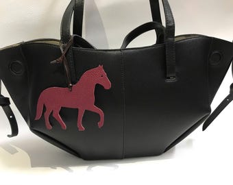 Custom Horse Bag Charm, Horse Bag Charm, Horse Charm, Custom Leather Charm, Custom Pet Keychain, Pet Charm, Leather Bag Charm