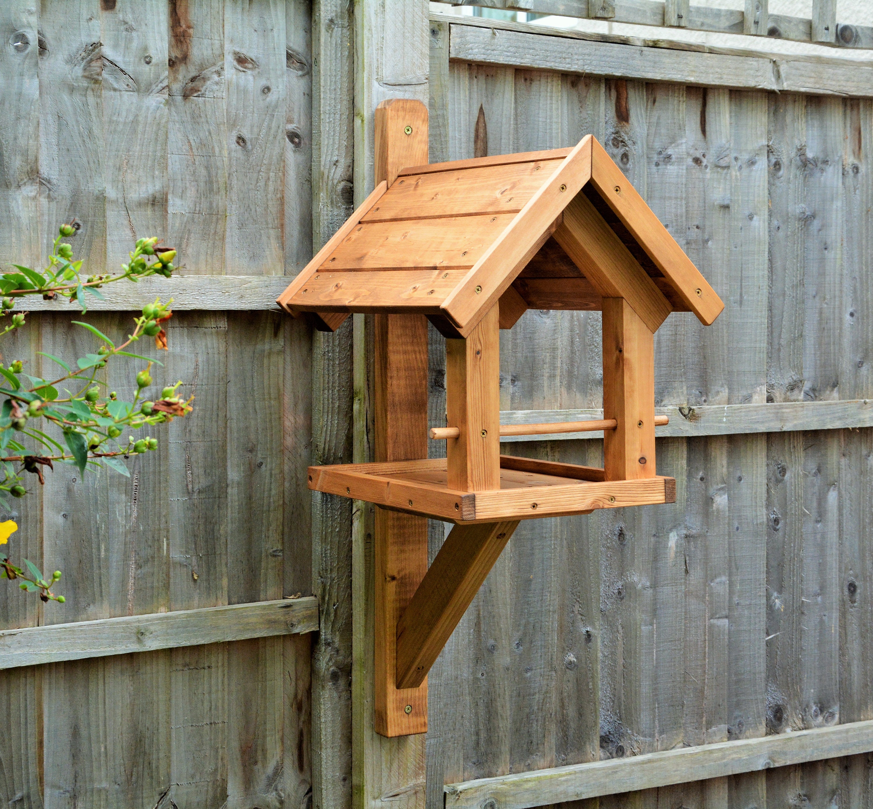 Handmade Wall Fence Mounted Bird Feeder Table Etsy UK