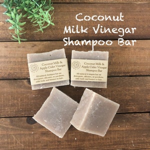 Coconut Milk &Apple Cider Vinegar Shampoo Bar/ Adds Body and Bounce