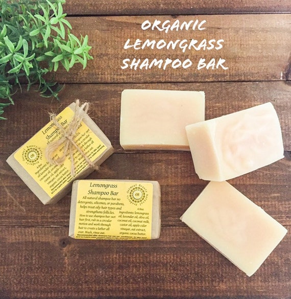 Lemongrass Shampoo Bar Helps Oily Normal Hair Strengthens Etsy